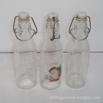 Glass Bottle with 230mL Capacity, Plastic Lid and Rubber Pad